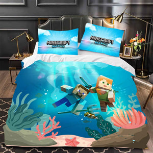Dive into Comfort with the Minecraft Bedding LS916: A Perfect Ocean Adventure for Your Room