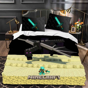 Face the Ender Dragon Every Night with the Minecraft Bedding LS906