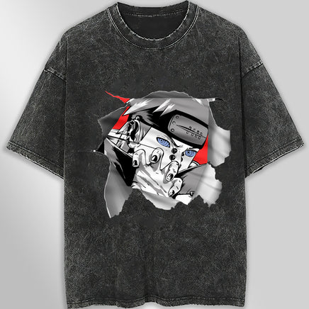 Naruto tee shirt - Akatsuki 3D streetwear funny t shirt hip hop dark gray - Unisex vintage t shirts - Lusy Store LLC