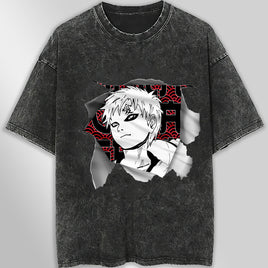 Naruto tee shirt - Gara 3D streetwear funny t shirt hip hop dark gray - Unisex vintage t shirts - Lusy Store LLC