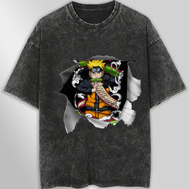 Naruto tee shirt - Naruto 3D streetwear funny t shirt hip hop dark gray - Unisex vintage t shirts - Lusy Store LLC