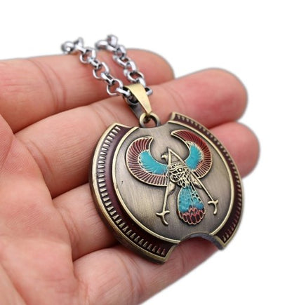 Assassin's Creed Origins Choker Necklaces Falcon Shield Weapon Model Charms Pendant - Lusy Store