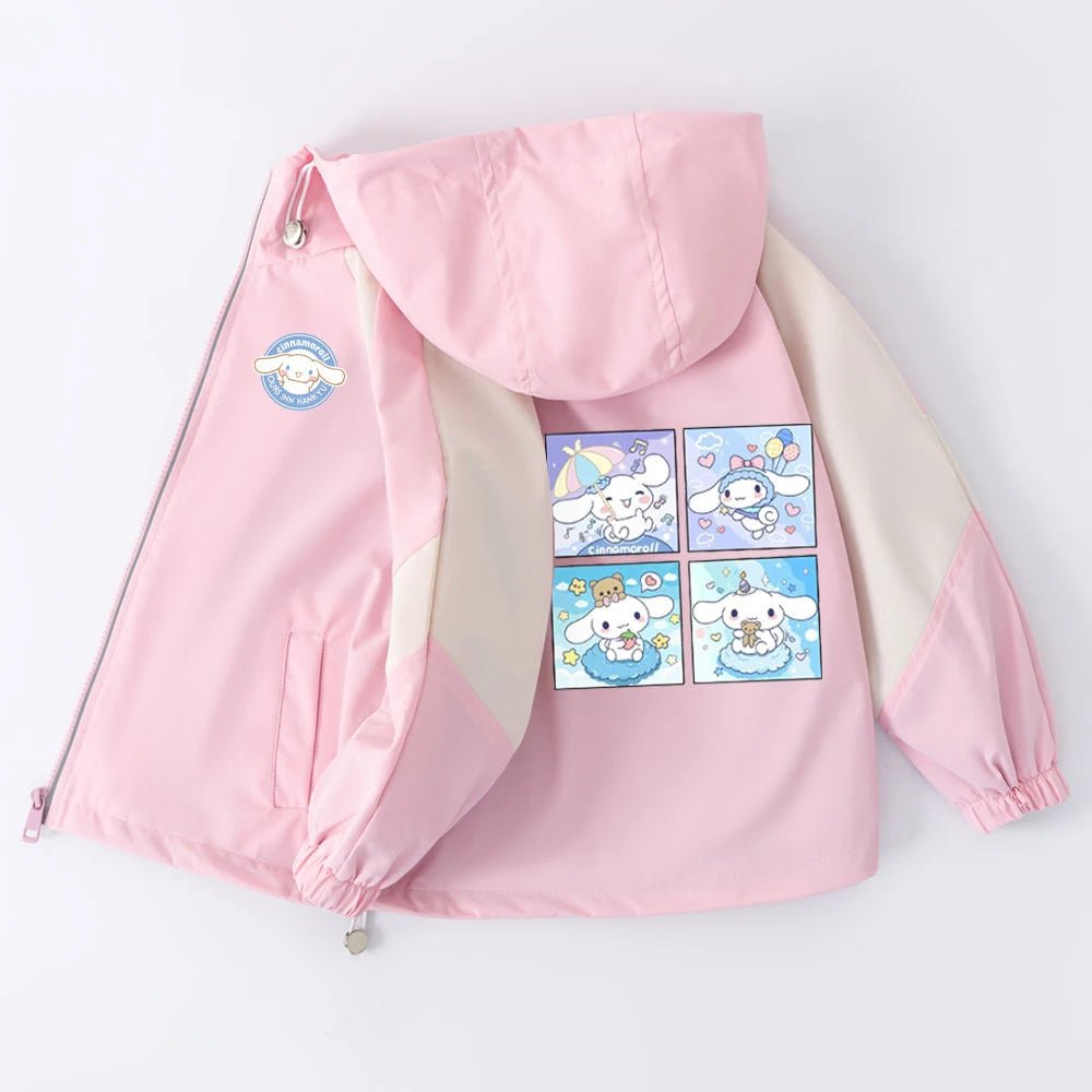 Cinnamoroll Jackets Girls Outdoor Sport Cartoon Anime Wind Breaker