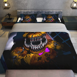 FNaF Bedding Set 3D Horror Game Freddy Fazbear Quilt Set Comfortable Soft Breathable - Lusy Store LLC