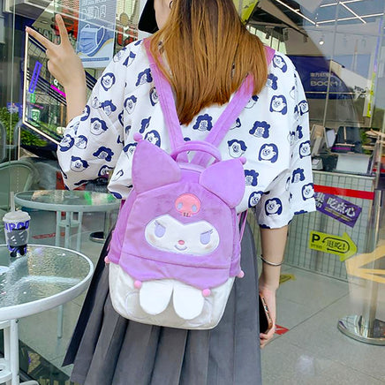 Hello Kitty Backpack Kawaii Kuromi Plush Toy Shoulder Bag Cute Handbag Girls Gift C87 - Lusy Store