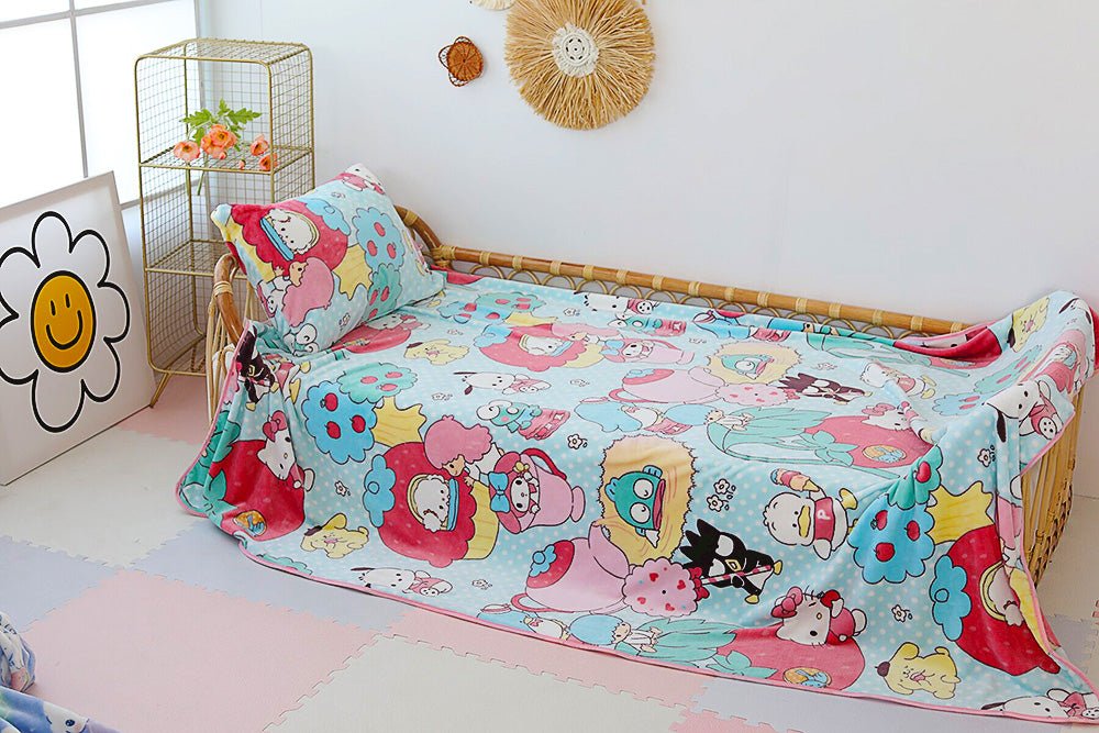 Hello Kitty Blankets Plush Flannel Kawaii Sanrio Room Decor Gift For G