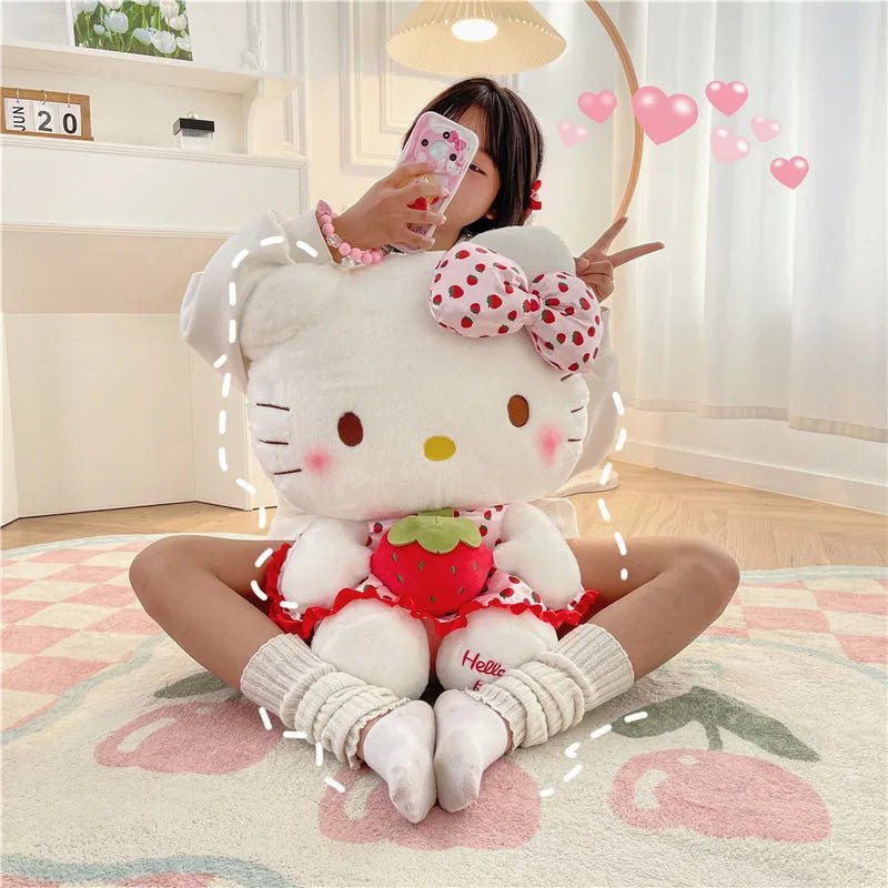Hello Kitty Plush Toys, Cute Cat Pillow Plush, Soft Doll Toys, Stuffed  Animals Toy Birthday Gifts for Girls Kids (Pink)