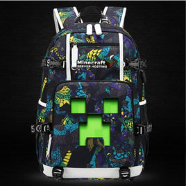 Minecraft Backpack Male Female Students Single Creeper Backpack Unique Premium Quality B135 - Lusy Store