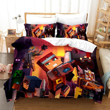 Minecraft Bedding Sets 3D Cotton Bedding Home Textile Quilt Cover A101 - Lusy Store