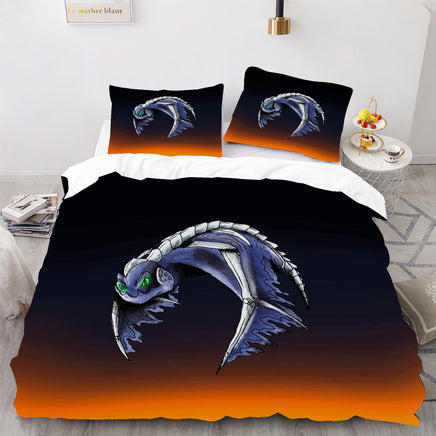 Phantoms Minecraft Bed Sheets Black Orange Duvet Covers Twin Full Queen King Bed Set - Lusy Store