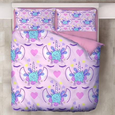 Unicorn Bedding 3D Printing Cute Bedding Sets For Girls Kids BD158 - Lusy Store