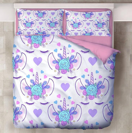 Unicorn Bedding 3D Printing Cute Bedding Sets For Girls Kids BD165 - Lusy Store