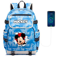 Minnie Backpack - Boys Girls Teenager School Bags USB Charging Laptop Travel Backpacks Style 29 17.7x14.5x6.3 inches