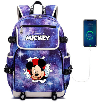 Minnie Backpack - Boys Girls Teenager School Bags USB Charging Laptop Travel Backpacks Style 31 17.7x14.5x6.3 inches