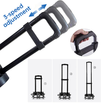 Foldable portable carts: wheel, luggage, hand truck, trolley, travel - shopping, household eprolo