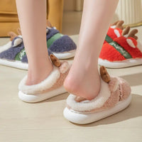 Lusy Store LLC Thick Sole Christmas Deer Slippers Slipper