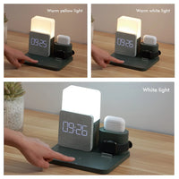 LED Light Bedside Lamp Qi Wireless Charger Dock