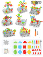Lusy Store Creative Drill Blocks Toy for Kids Learning Construction Set Toys