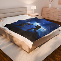 Star Wars Velveteen Plush Blanket, Cozy Throw for Fans, Ideal Gift for Birthdays, Movie Nights, Home Decor, Soft Blanket Printify