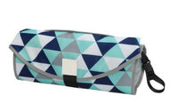 Portable Baby Changing Pad for Easy Diapering Blue triangle