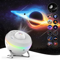 Space Ball Meteor 5 - 13-in-1 Galaxy Night Light Projector with Silent 360° Rotation White