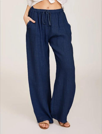 Lusy Store Women's Casual Cotton And Linen Loose Yoga Pants Pants