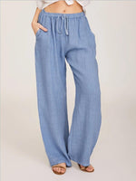 Lusy Store Women's Casual Cotton And Linen Loose Yoga Pants Pants