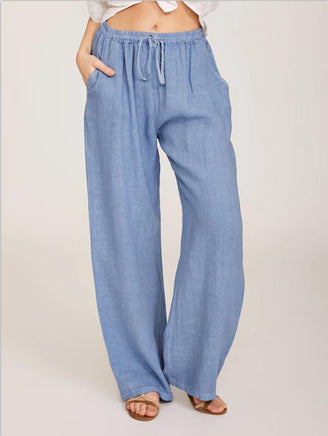 Lusy Store Women's Casual Cotton And Linen Loose Yoga Pants Pants