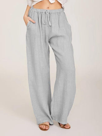 Lusy Store Women's Casual Cotton And Linen Loose Yoga Pants Pants