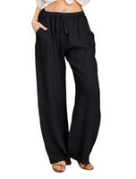 Lusy Store Women's Casual Cotton And Linen Loose Yoga Pants Pants