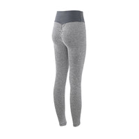 Plaid Leggings Fitness Yoga Pants Women's Seamless High Waist Breathable Gym Leggings Grey