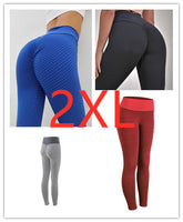 Plaid Leggings Fitness Yoga Pants Women's Seamless High Waist Breathable Gym Leggings 4Colors set 2XL
