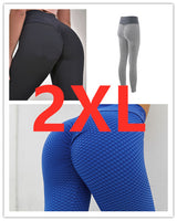 Plaid Leggings Fitness Yoga Pants Women's Seamless High Waist Breathable Gym Leggings 3Colors set 2XL