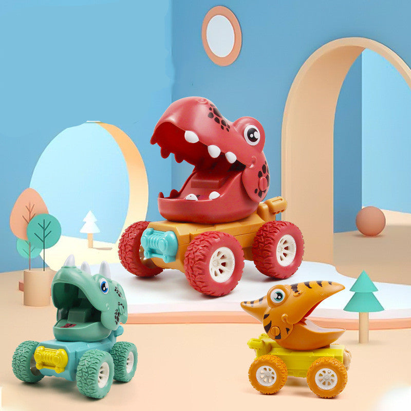 Lusy Store Dinosaur Push Car Sliding Animal Toy for Kids Push &amp; Pull Toys