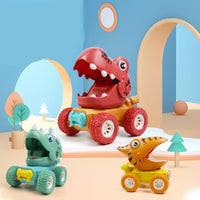 Lusy Store Dinosaur Push Car Sliding Animal Toy for Kids Push &amp; Pull Toys