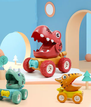 Lusy Store Dinosaur Push Car Sliding Animal Toy for Kids Push & Pull Toys