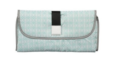 Portable Baby Changing Pad for Easy Diapering Green geometric figure