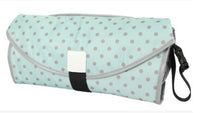 Portable Baby Changing Pad for Easy Diapering Green dots