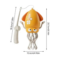 Creative Dancing Squid: auto-sense, obstacle-avoid e-pet with music, lights, rechargeable & interactive gift Yellow