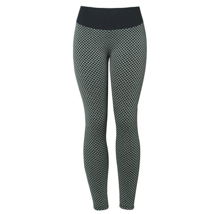 Plaid Leggings Fitness Yoga Pants Women's Seamless High Waist Breathable Gym Leggings Dark Grey