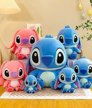 25 - 35cm Stitch Plush Toy - Cute Anime Figure Children's Toy - Kawaii Pink/Blue Soft Filling Doll - Lusy Store LLC