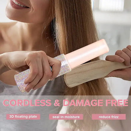 2-IN-1 Electric Hair Straightener And Curler - Lusy Store LLC 