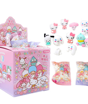 32Pcs Pokemon Figure Pencil Eraser Blind Box Hello Kitty Kuromi Melody Pikachu Student School Stationery Gifts - Lusy Store LLC 