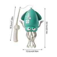 Creative Dancing Squid: auto-sense, obstacle-avoid e-pet with music, lights, rechargeable & interactive gift Blue