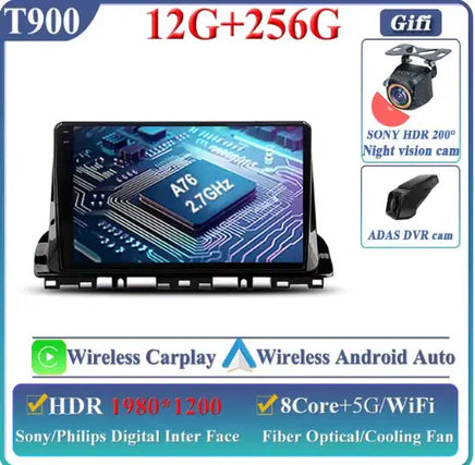 Car Radio Screen 12-256G DVR 2K