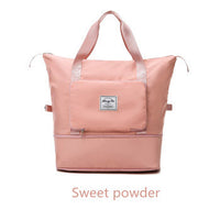 Dry And Wet Separation Sports Portable Shoulder Bag Sweet powder