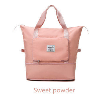 Dry And Wet Separation Sports Portable Shoulder Bag Sweet powder
