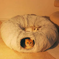 Lusy Store LLC 2 In 1 Round Tunnel Cat Beds Pets