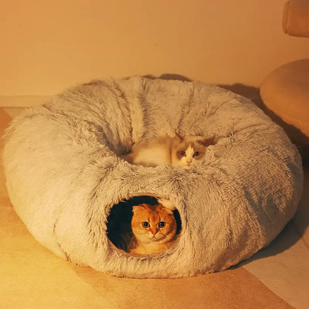 Lusy Store LLC 2 In 1 Round Tunnel Cat Beds Pets