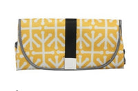 Portable Baby Changing Pad for Easy Diapering Yellow geometric figure